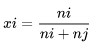 the mole fraction formula