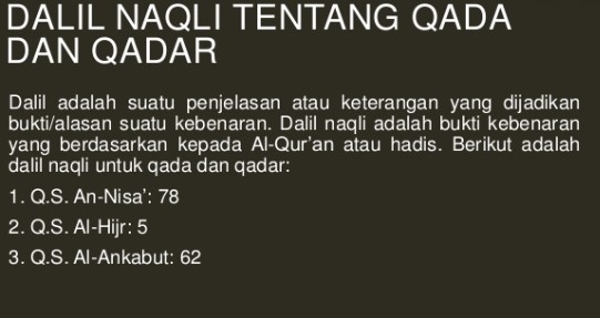 the meaning of qada and qadar