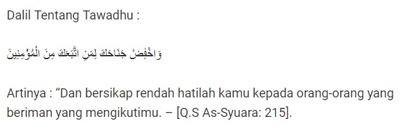  the meaning of tawadhu