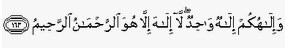 QS Al Baqarah verse 163
