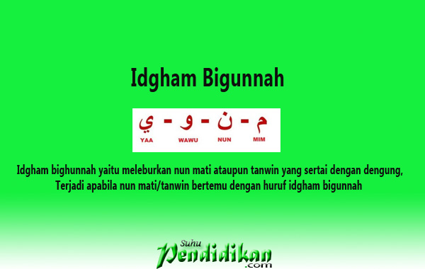 Idgham bighunnah - Explanation